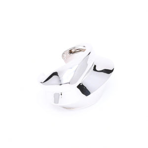 極美品 Alexander McQueen アレキサンダーマックイーン Sculptual Cuff スカルプチュアル カフ バングル サイズM ブラス シルバー 中古 4a006637
