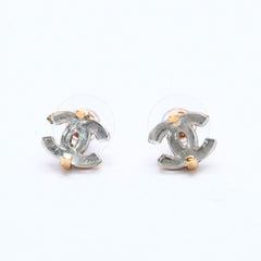 CHANEL シャネル ココマーク ピアス アクセサリー 重量約2.28g 02A刻印 メタル クリア ゴールド 両耳用 美品 中古 4c066599