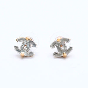 CHANEL シャネル ココマーク ピアス アクセサリー 重量約2.28g 02A刻印 メタル クリア ゴールド 両耳用 美品 中古 4c066599