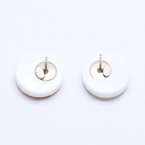 Very Good Condition CHANEL Earrings Coco Mark Rhinestone Weight 2.92 8c Engraved White Clear Gold Hardware Used 4c059960