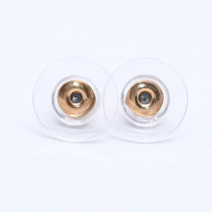 Very Good Condition CHANEL Earrings Coco Mark Rhinestone Weight 2.92 8c Engraved White Clear Gold Hardware Used 4c059960