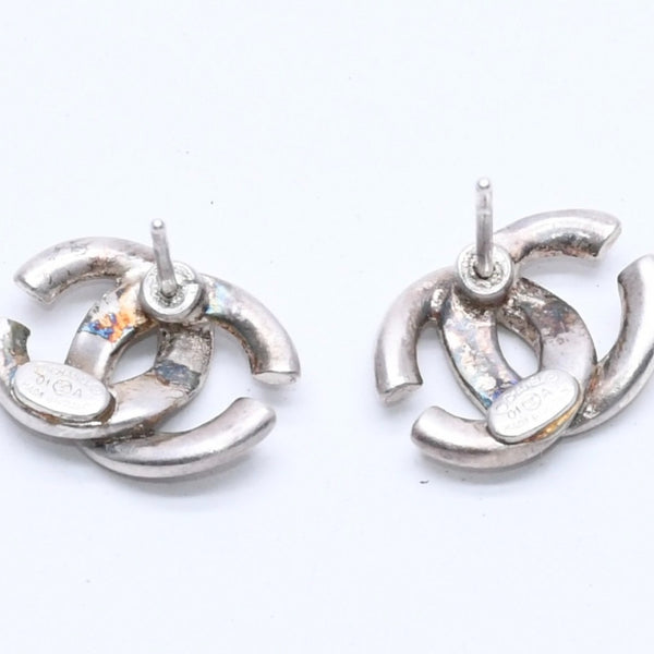 CHANEL シャネル ココマーク ピアス アクセサリー 重量約2.97g 01A刻印 メタル シルバー 両耳用 美品 中古 4c073142
