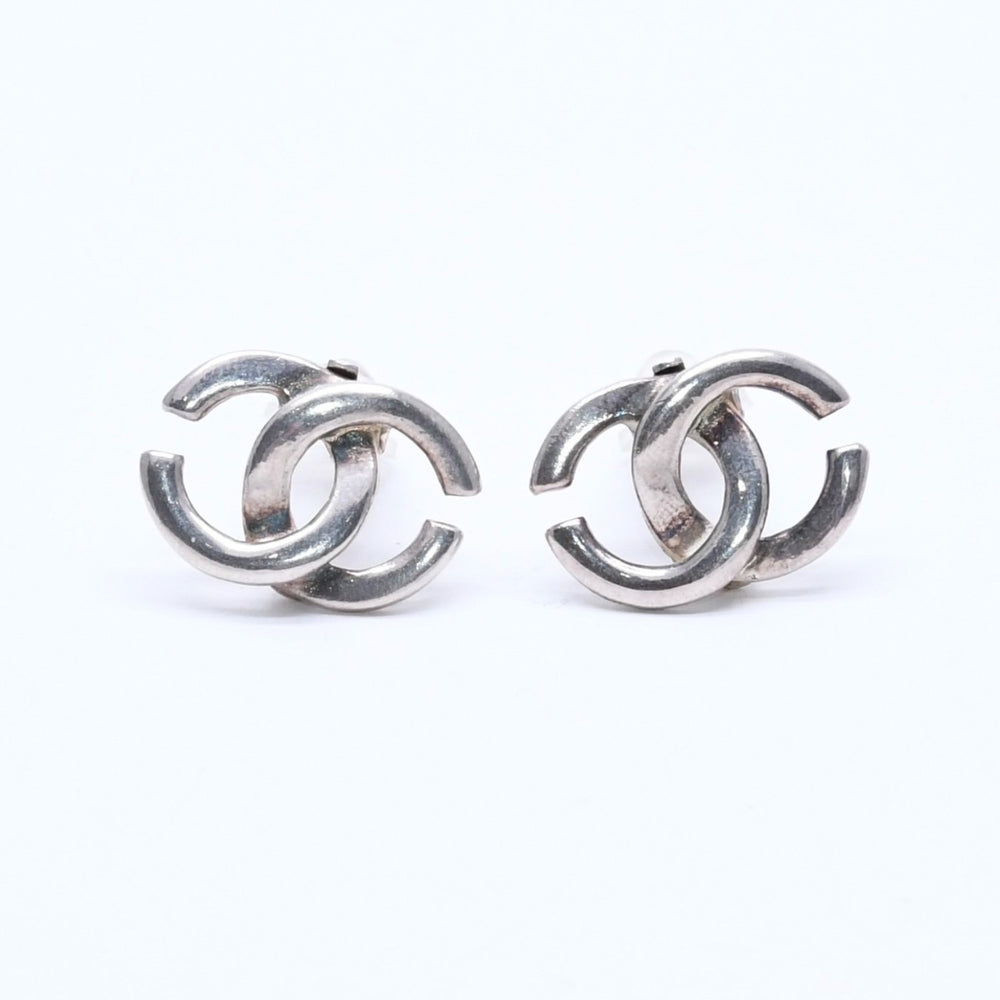 CHANEL シャネル イヤリング ピアス ココマーク 01P刻印 シルバー GP メタル 重量約6.14g 美品 中古 4c071958