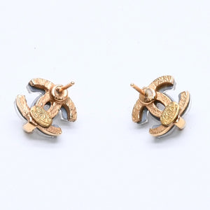 CHANEL シャネル ココマーク ピアス アクセサリー 重量約2.28g 02A刻印 メタル クリア ゴールド 両耳用 美品 中古 4c066599