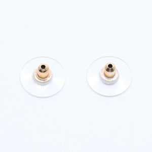 CHANEL Earrings Coco Mark Button Purple Lamé Silver 06P SV Weight 2.75g Metal Resin Good Condition Used 4c073138