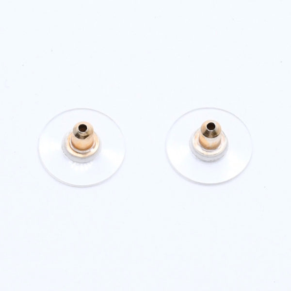 CHANEL Earrings Coco Mark Button Purple Lamé Silver 06P SV Weight 2.75g Metal Resin Good Condition Used 4c073138