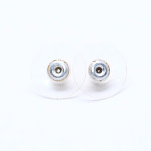 CHANEL Earrings Coco Mark Button Purple Lamé Silver 06P SV Weight 2.75g Metal Resin Good Condition Used 4c073138