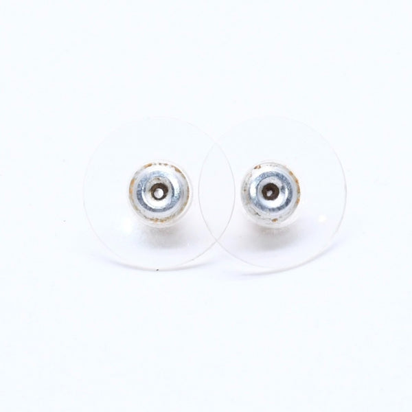 CHANEL Earrings Coco Mark Button Purple Lamé Silver 06P SV Weight 2.75g Metal Resin Good Condition Used 4c073138