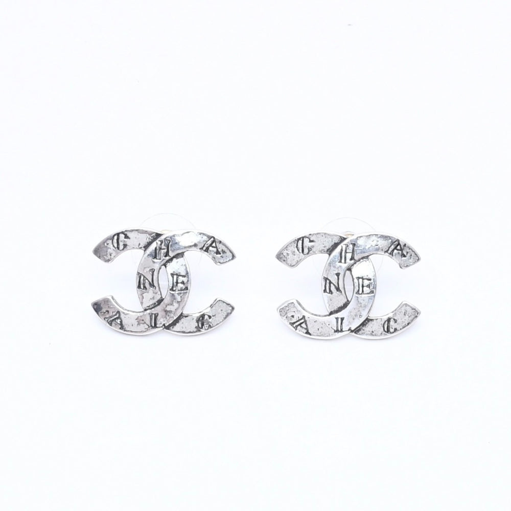 CHANEL シャネル ココマーク カンボンライン シルバー ピアス イヤリング ヴィンテージ 重量約4.03g 美品 中古 4c067077