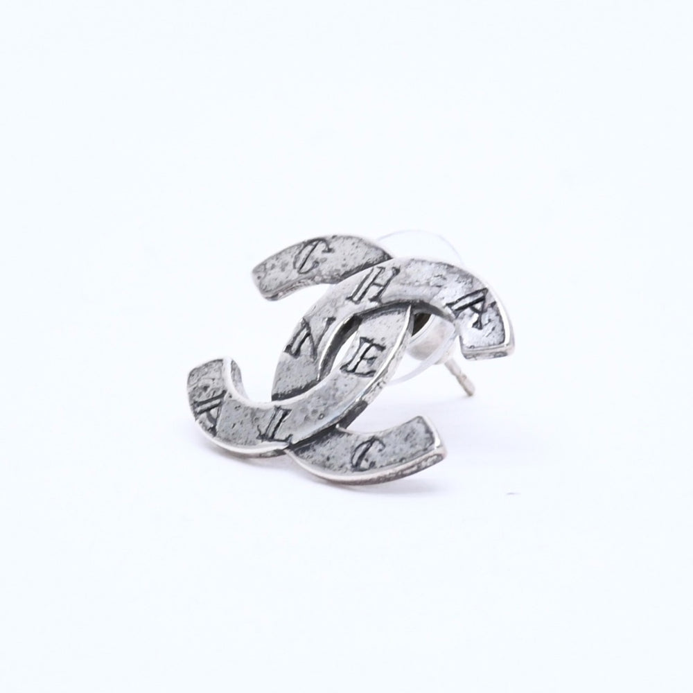 CHANEL シャネル ココマーク カンボンライン シルバー ピアス イヤリング ヴィンテージ 重量約4.03g 美品 中古 4c067077