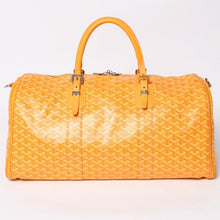 将图片加载到图库查看器中。 GOYARD ゴヤール ボーイング65 ボストンバッグ ヘリンボーン ゴヤールデインキャンバス イエロー シルバー金具 美品 中古 4a006424