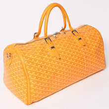 将图片加载到图库查看器中。 GOYARD ゴヤール ボーイング65 ボストンバッグ ヘリンボーン ゴヤールデインキャンバス イエロー シルバー金具 美品 中古 4a006424
