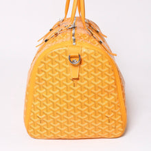 将图片加载到图库查看器中。 GOYARD ゴヤール ボーイング65 ボストンバッグ ヘリンボーン ゴヤールデインキャンバス イエロー シルバー金具 美品 中古 4a006424