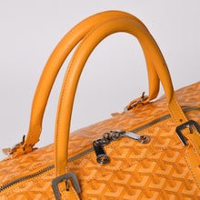将图片加载到图库查看器中。 GOYARD ゴヤール ボーイング65 ボストンバッグ ヘリンボーン ゴヤールデインキャンバス イエロー シルバー金具 美品 中古 4a006424