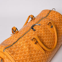 将图片加载到图库查看器中。 GOYARD ゴヤール ボーイング65 ボストンバッグ ヘリンボーン ゴヤールデインキャンバス イエロー シルバー金具 美品 中古 4a006424