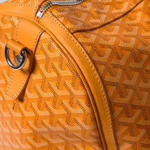 将图片加载到图库查看器中。 GOYARD ゴヤール ボーイング65 ボストンバッグ ヘリンボーン ゴヤールデインキャンバス イエロー シルバー金具 美品 中古 4a006424