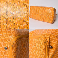 将图片加载到图库查看器中。 GOYARD ゴヤール ボーイング65 ボストンバッグ ヘリンボーン ゴヤールデインキャンバス イエロー シルバー金具 美品 中古 4a006424