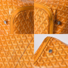 将图片加载到图库查看器中。 GOYARD ゴヤール ボーイング65 ボストンバッグ ヘリンボーン ゴヤールデインキャンバス イエロー シルバー金具 美品 中古 4a006424