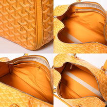 将图片加载到图库查看器中。 GOYARD ゴヤール ボーイング65 ボストンバッグ ヘリンボーン ゴヤールデインキャンバス イエロー シルバー金具 美品 中古 4a006424