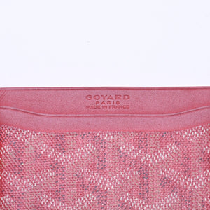 GOYARD ゴヤール サン・シュルピス カードケース レッド STSULPPMLTY02CL02X レザー PVC 美品 中古 4a004295