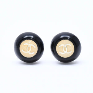 CHANEL シャネル ココマーク イヤリング 重量約10.08g 99A刻印 樹脂系 メタル ホワイト ブラック バイカラー 両耳用 美品 中古 4c070654