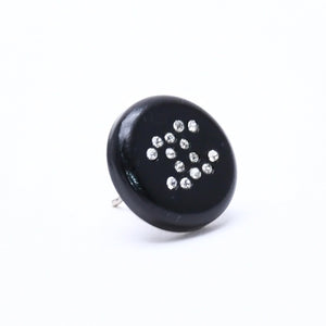 CHANEL シャネル ココマーク ピアス 重量約1.79g 00A刻印 樹脂系 ラインストーン ブラック 両耳用 美品 中古 4c071577