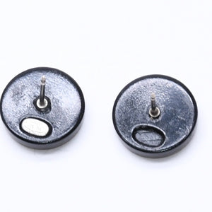 CHANEL シャネル ココマーク ピアス 重量約1.79g 00A刻印 樹脂系 ラインストーン ブラック 両耳用 美品 中古 4c071577