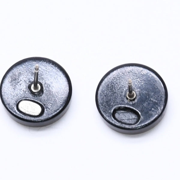 CHANEL シャネル ココマーク ピアス 重量約1.79g 00A刻印 樹脂系 ラインストーン ブラック 両耳用 美品 中古 4c071577