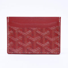 GOYARD ゴヤール サン・シュルピス カードケース レッド STSULPPMLTY02CL02X レザー PVC 美品 中古 4a004295