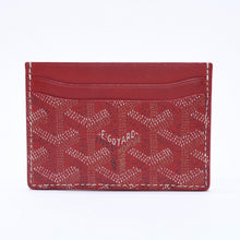 画像をギャラリービューアに読み込む, GOYARD ゴヤール サン・シュルピス カードケース レッド STSULPPMLTY02CL02X レザー PVC 美品 中古 4a004295