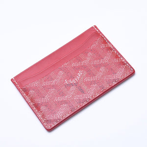 GOYARD ゴヤール サン・シュルピス カードケース レッド STSULPPMLTY02CL02X レザー PVC 美品 中古 4a004295