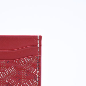 GOYARD ゴヤール サン・シュルピス カードケース レッド STSULPPMLTY02CL02X レザー PVC 美品 中古 4a004295