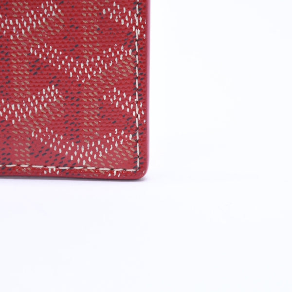 GOYARD ゴヤール サン・シュルピス カードケース レッド STSULPPMLTY02CL02X レザー PVC 美品 中古 4a004295