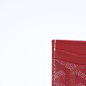 GOYARD ゴヤール サン・シュルピス カードケース レッド STSULPPMLTY02CL02X レザー PVC 美品 中古 4a004295