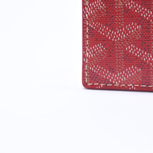 GOYARD ゴヤール サン・シュルピス カードケース レッド STSULPPMLTY02CL02X レザー PVC 美品 中古 4a004295