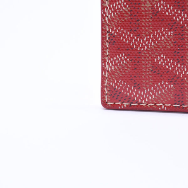 GOYARD ゴヤール サン・シュルピス カードケース レッド STSULPPMLTY02CL02X レザー PVC 美品 中古 4a004295