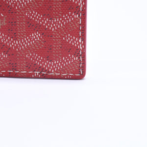 GOYARD ゴヤール サン・シュルピス カードケース レッド STSULPPMLTY02CL02X レザー PVC 美品 中古 4a004295