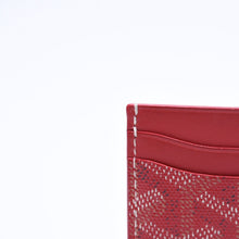 画像をギャラリービューアに読み込む, GOYARD ゴヤール サン・シュルピス カードケース レッド STSULPPMLTY02CL02X レザー PVC 美品 中古 4a004295