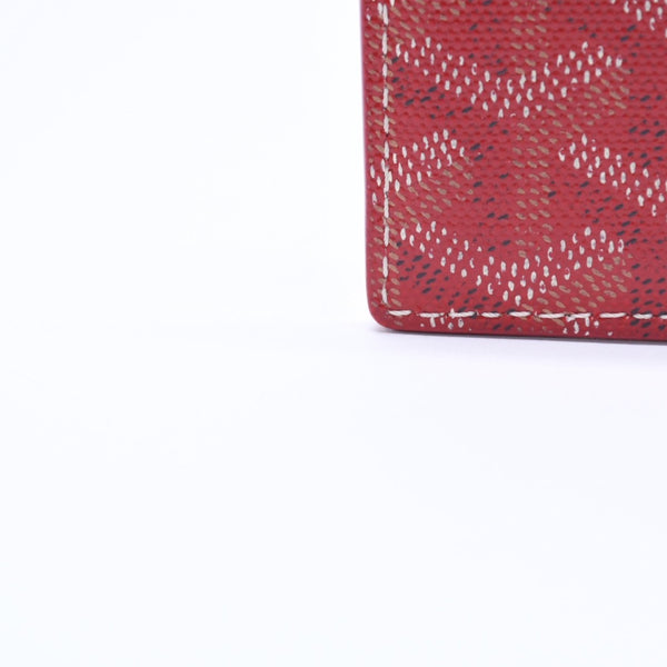 GOYARD ゴヤール サン・シュルピス カードケース レッド STSULPPMLTY02CL02X レザー PVC 美品 中古 4a004295