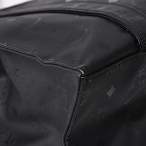 極美品 MCM エム・シー・エム Tote Bag トートバッグ Black ブラック ゴールド金具 レザー 中古 4a004610