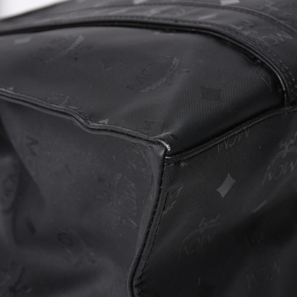極美品 MCM エム・シー・エム Tote Bag トートバッグ Black ブラック ゴールド金具 レザー 中古 4a004610