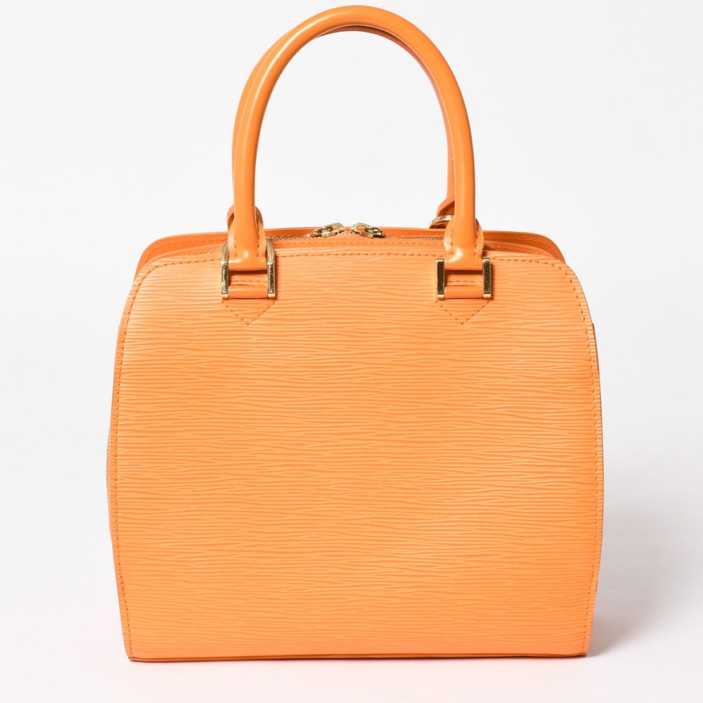 Very Good Condition LOUIS VUITTON Pont Neuf Handbag M5205H Epi Leather Mandarin Gold Hardware Used 4a004960