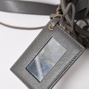 極美品 BALENCIAGA バレンシアガ メタリック エッジ シティ ハンドバッグ 2WAY 432831 レザー グレー ゴールド金具 中古 4a003516