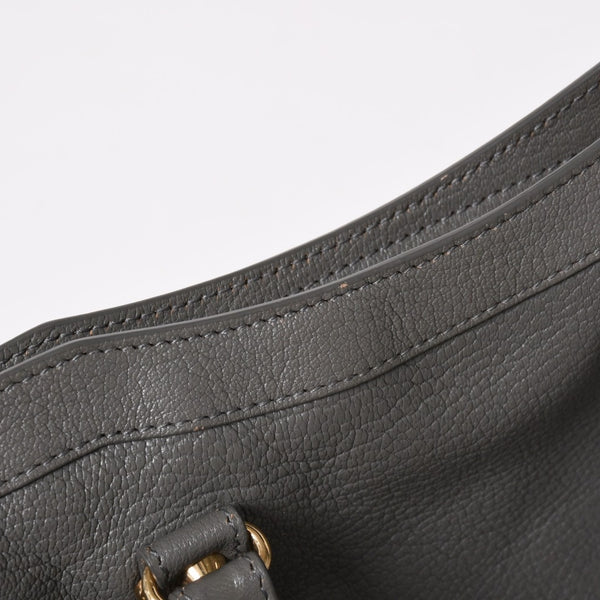 極美品 BALENCIAGA バレンシアガ メタリック エッジ シティ ハンドバッグ 2WAY 432831 レザー グレー ゴールド金具 中古 4a003516