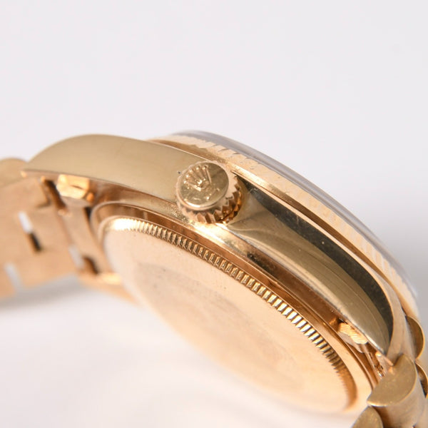 極美品 ROLEX ロレックス デイデイト36 腕時計 重量約131.61g 18038 18KYG AT シルバーピンボール文字盤 中古 4a007338