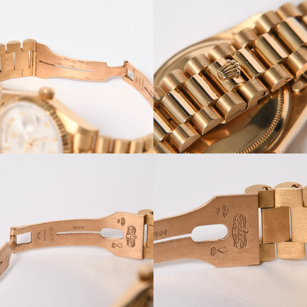 極美品 ROLEX ロレックス デイデイト36 腕時計 重量約131.61g 18038 18KYG AT シルバーピンボール文字盤 中古 4a007338