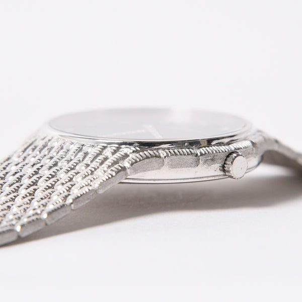 極美品 AUDEMARS PIGUET オーデマ ピゲ コブラ 腕時計 18KWG ラウンド 手巻き 84.7g Cal2080 12PD ダイヤモンド針 黒文字盤 中古 4a007431