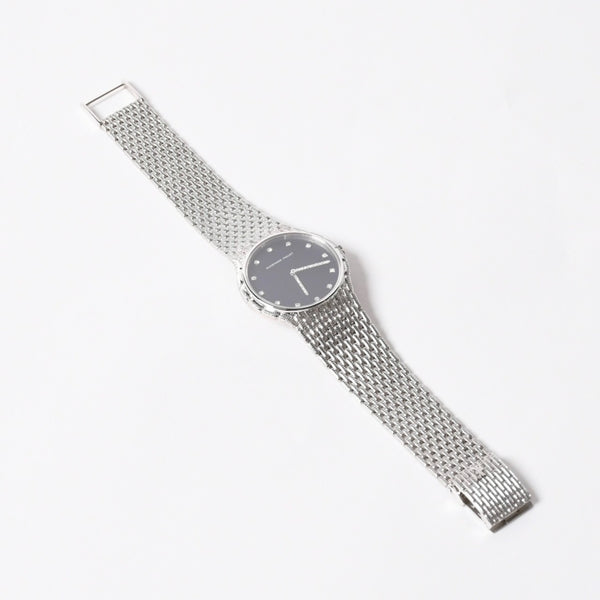 極美品 AUDEMARS PIGUET オーデマ ピゲ コブラ 腕時計 18KWG ラウンド 手巻き 84.7g Cal2080 12PD ダイヤモンド針 黒文字盤 中古 4a007431