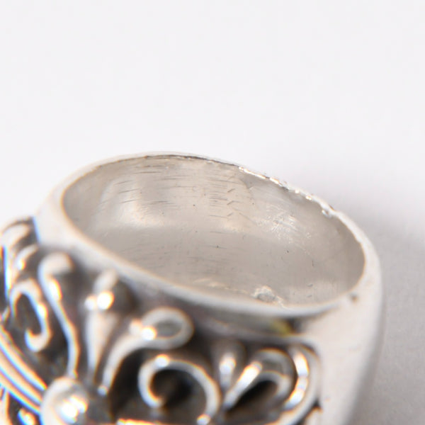 CHROME HEARTS クロムハーツ KEEPER キーパー リング 指輪 重量約19.64g 1992/sterling刻印 サイズ14号 スターリングシルバー 美品 中古 4a007348
