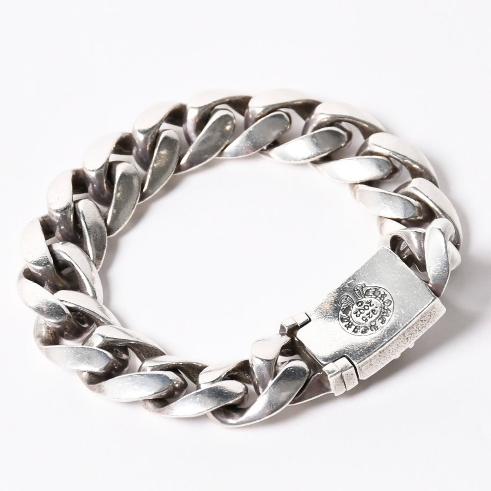 極美品 CHROME HEARTS クロムハーツ CLSC LRG3 CHX ラージボックスID クラシックチェーン ブレスレット 15リンク 重量約108.54g 中古 4a007352